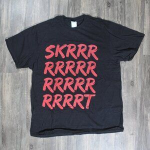 Streetwear Graphic T-Shirt fits like Large Skrrt Skrt Black and Red